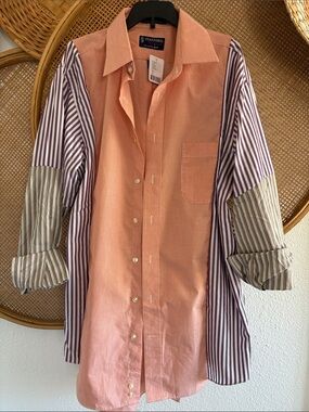 Urban Outfitters Renewal ReWorked Patch Work Button Down one size